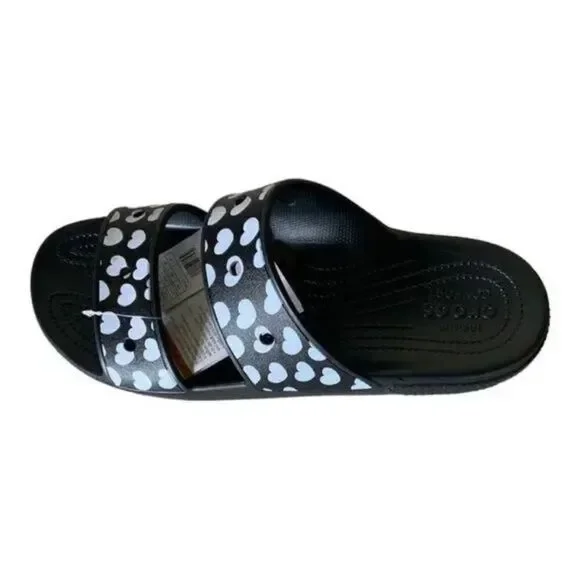 Crocs Heart Print Sandals Men's Size 15 Shoes NEW